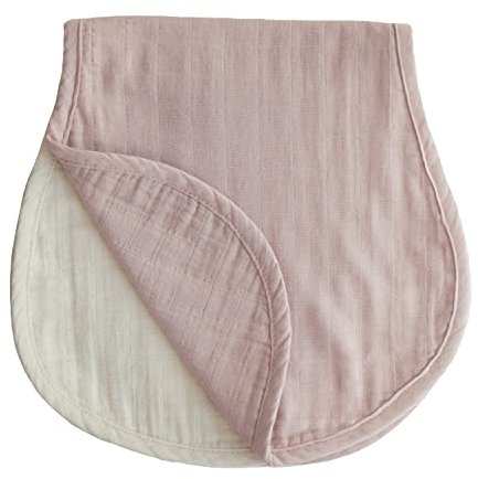 Mushie Spucktuch 2er Packung | Baby Tuch aus 100% Bio-Baumwolle | 55x25 cm | Maschinenwaschbar | Sichere & Hochwertige Baby Zubehör für Kleinkinder & Babys | Blush/Fog