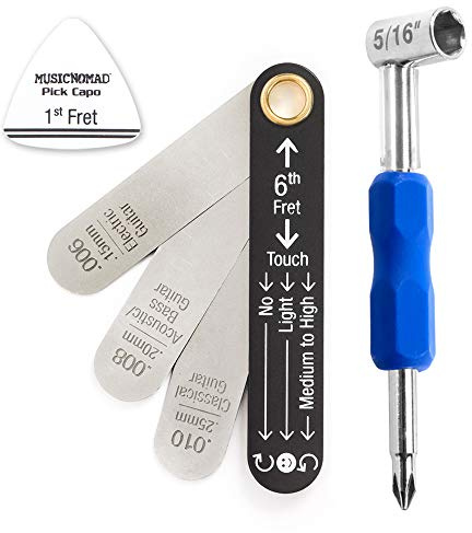 MusicNomad Russ Rod Neck Relief Measure & Adjust Kit für Gibson & PRS (USA) Gitarren – MN232 + MN600 eingeschweißt zusammen