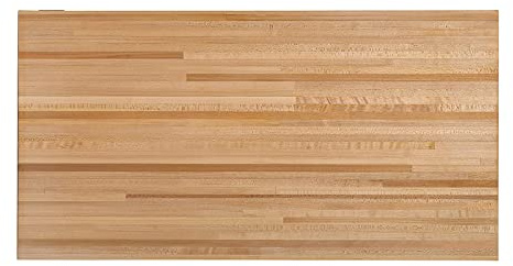 CONSDAN Metzgerblock Thekenplatte aus hartem Ahornholz, Arbeitsplatte aus massivem Hartholz, Holzplatten für Küche, wendbar, beidseitig poliert, lebensmittelecht, 3.8 cm Dicke, 76.2 cm Lx63.5 cm B