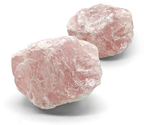 DOJA Barcelona | Rohstein Rosenquarz | 1 Stein 300g Ca. | Mineralien Steine Crystals | Edelsteine Heilsteine | Chakra Rose Bergkristall | Spirituelle Geschenke, Entspannung, Stärkt Selbstwertgefühl