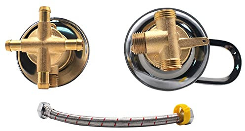 Mitigeur de salle de douche en laiton à sortie 2/3/4/5 voies Poignée de tuyau de douche thermostatique à intubation séparée pour robinet de cabine de douche, noyau de valve en céramique.,4 voies