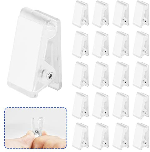 XGUOGE 60 Stück Selbstklebende Federklammern Transparent Klebende Federclips Wand-Clips Doppelseitig Selbstklebende Klammern für Poster Fotodokumente Adhesive Clips zum Aufhängen Self Fotoclips