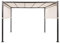 Garten Pergola 310x310 cm Sonnenschutz Metallrahmen LED Beleuchtung Beige Parga