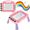Eucomir Magnetisches Zeichenbrett, Magnettafel, Kinder für Mädchen, Jungen, Geschenke, 4 Farben, radierbar, magnetisch, Kinder-Lernspielzeug, Rosa