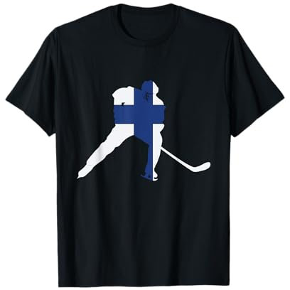 Finnland Eishockey-Trikot Finnspieler Finnische Mannschaft Stick Puck T-Shirt