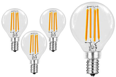 Trango 3er Pack E14004-3 LED Filament Globe Birne 3-Stufen dimmbar - 4 Watt - 400 Lumen 2700K Warmweiß - Ersatz für 40W Glühbirne - Kugel LED Lampe Leuchtmittel mit E14 Fassung Abstrahlwinkel 360°