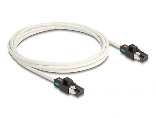 Delock Netzwerkkabel RJ45 Stecker zu Stecker Cat.6A S/FTP 2 m weiß