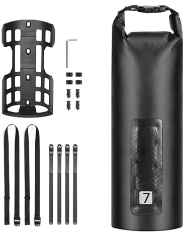 HUIOP 3L/7L Bike Fork Bag Waterproof Roll Top Dry Bag Cycling Pack Bicycle Pannier