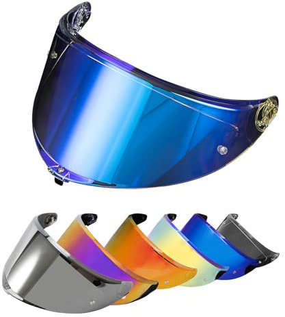 PSLER Helmvisier für K6 K6s, Helmgesichtsschutz Getöntes Visier Motorradhelm Zubehör Ersatz für K6 K6s(Transparentes Blau)