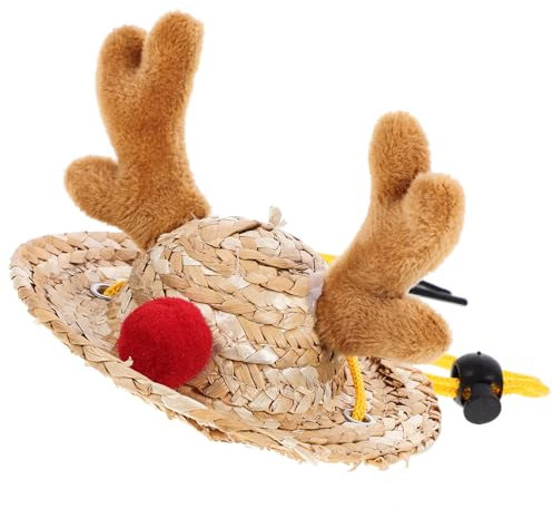 POPETPOP Klein Tier Weihnachtsmütze Für Hamster Mit Strap Handgefertigt Dekorative Weihnachtsmütze Für Kleine Haustiere Für Festlichkeiten Und Fotografie