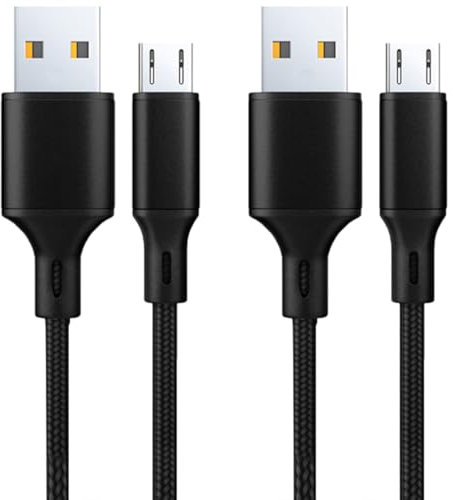 Cable de carga para mando de Xbox One, micro USB 2.0, sincronización de datos, cable trenzado de nailon para Xbox One X, Xbox One S, controlador inalámbrico, Playstation 4, controlador PS4 Slim/Pro