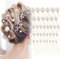 36 pcs Épingles à Cheveux de Mariage, Épingles à Cheveux, Accessoire Cheveux Perle, Pince Fleurs en forme de U, Perles Cheveux Mariage Bijoux Epingle à Cheveux, Bijoux Cheveux Mariage