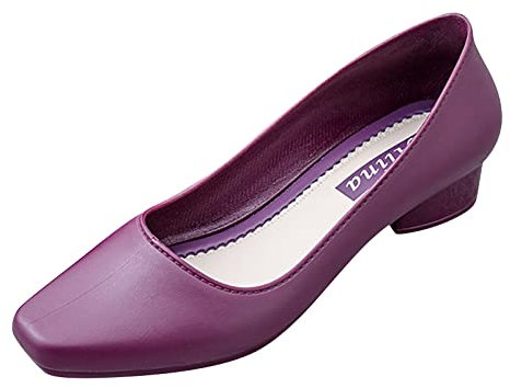Mary Jane Scarpe da donna basse ballerina, scarpe da principessa, eleganti da sera, scarpe da sposa, scarpe da ballo, scarpe da ballo, scarpe da festa, scarpe da scuola singole, Lilla, 39 EU