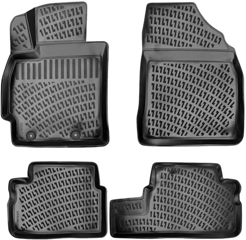 RIZLINE 3D Fussmatten für Toyota Auris E150 2006-2012 | Gummimatten aus TPE Gummi, Passgenau, Wasserdicht, Hoher Rand, Rutschfest, Leicht zu Reinigen
