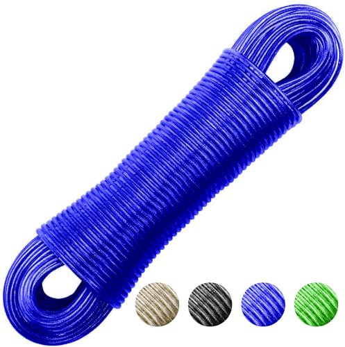 Wäscheleine mit Stahlkern 20 m Wäscheleine Extra Stark ist Rost- Und Korrosionsbeständig, für Den Außeneinsatz Geeignet, Kapazität