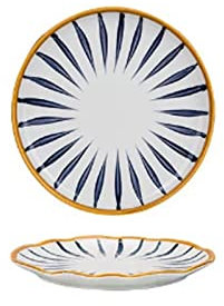 HJHIKJK Plato Plato de Postre de cerámica, Plato de Sopa de Cocina, Plato de Seguridad para Horno microondas, Plato Creativo