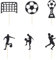 24pcs Football Cupcake Toppers, Glitter Football Cake Decorations Football Cupcake Picks Soccer Themed Sports Cake Decorations for Birthday Sport Party Baby Shower