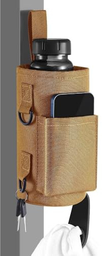 Domensi Magnetischer Turnbeutel, Wasserflaschenhalter für Männer und Frauen, 1,8 l, Tragetasche, Tasche mit Handytasche, Silikon-Handtuchschnalle, Schlinge für Fitness-Organizer, Geschenk