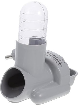 Happyyami Multi-use Hamster Water Feeder Standing Water Bottle with Hideout Plastic and Stainless Steel Construction Rubber Ring Seal for Rabbit and Mouse Cage