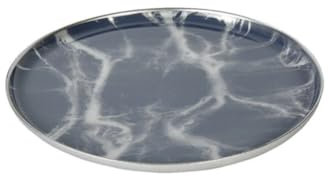 Lambert Achat Teller grau/Silber D 33 cm H 2 cm
