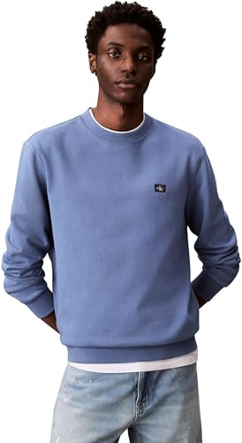 Calvin Klein Herren Sweatshirt Terry Badge mit Rundhalsausschnitt