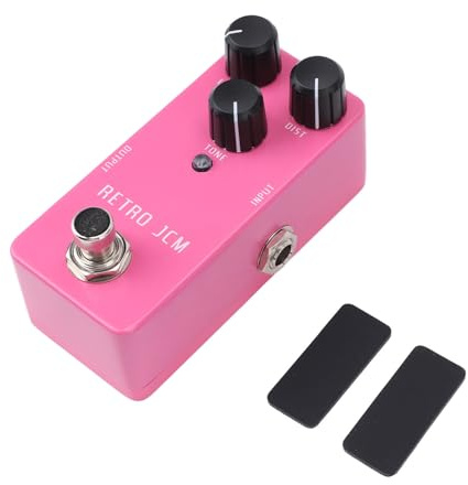 Mini-E-Gitarren-Effektpedal Retro JCM Distortion True Bypass Transparenter Sound Vintage-Vibe mit Anti-Rutsch-Pads für Musiker