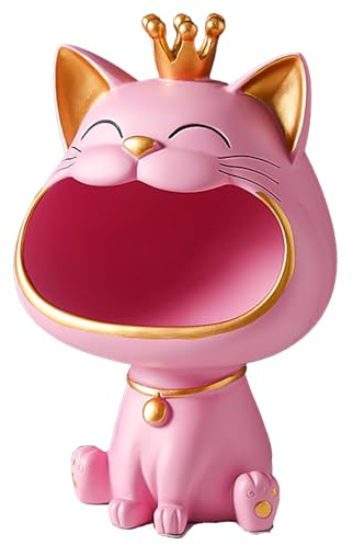 MiniGlypture Glückskatze Storage Lachende Schlüssel Aufbewahrung Rosa