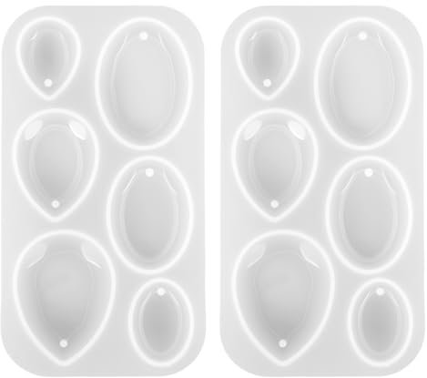 2 Stück Tropfenförmige Epoxidharz Formen Schmuck, Silikonformen Epoxidharz, Silikonform Anhänger, Geeignet Zur Herstellung von Halskettenanhängern, Ohrringanhängern, DIY set