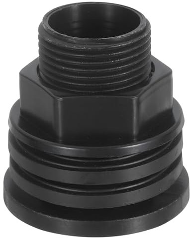 sourcing map Raccord de cloison femelle en plastique de 1,9 cm GHT x 1,27 cm pour tuyau d'arrosage d'aquariums, piscines, noir