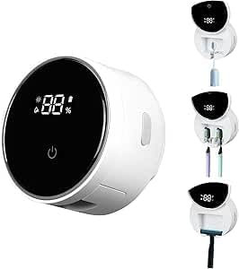 VELARYX Supporto Spazzolini da Denti con Sterilizzatore UV e Asciugatura - Sterilizzatore Spazzolino da Denti, Porta Spazzolino con Disinfezione UV, Disinfettante Spazzolino. USB-Viaggi. NUOVO Modello