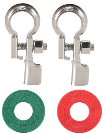 Quystetes 1 Pair Battery Terminals Connectors Clamps Copper Battery Terminal Kit with Battery Terminal Protectors 17mm