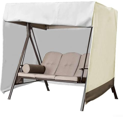 3 Seater Garden Swing Covers Waterproof Oxford Fabric Outdoor Swinging Chair Cover Windproof Anti-UV Patio Garden Patio Covers with Zips(220 * 125 * 170cm)