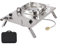 HEBEOT Réchaud de table, réchaud à gaz pliable d'extérieur et panier de vidange pour le camping compatible avec table Igt (argenté)