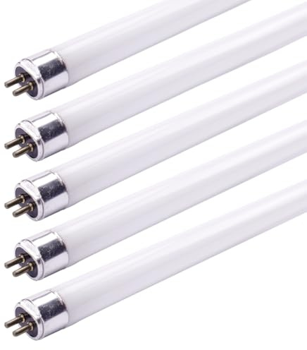 NCC-Licht 5x Leuchtstoffröhre T5 HO 1149mm 54W/865 G5 Tageslicht 6500K | Kompakte Leuchtstofflampe Ø16mm x 1149mm für Hallen, Werkstätten und Industrie