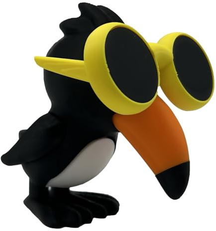 Frulli Frulla – XL Figur Brainrot Italian Memes – Tukan mit riesiger Sonnenbrille – Tucan Meme – Sammlerstück Brainrot Italienisch – Tung Tung Tung Sahur – Tralero Tralara