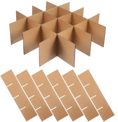 MAGICLULU Cardboard Box Divider for Moving Boxes Glass Dividers for Moving Boxes Packing Kit for Dishes and Glassware 13.19 X 3.15 X 0.12 in Reusable Partition Set for Storage and Transport