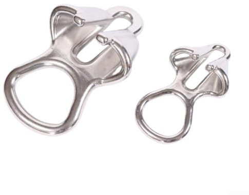 Tappo di Fermacatena con Chiusura a Scatto Costruito in Acciaio Inox 316, Si Adatta a Corda o Catena da 6 8mm e 10 12mm, Fornisce Ormeggio Sicuro e Protezione dell'Ancora (6-8mm)
