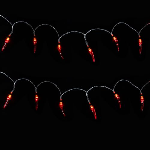 Rote Dekorative LED Lichterkette aus Polystyrol für Festivals | Weiße Lichterkette mit Stecker, 1,5 Meter, Einfache Installation, LED Lichteffekt