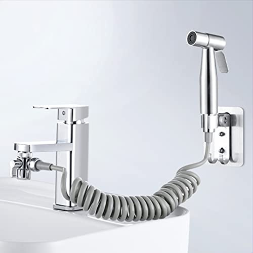 TTDGYYXW Fixation de Douche à Main pour Robinet de Salle de Bain, Fixation de pulvérisateur pour évier de Salle de Bain, Ensemble de Bidet à Main, Ensemble de Cuisine pour Laver l'évier de