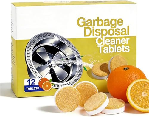 Garbage Disposal Cleaner Tablets – Sink Cleaner and Deodorizer, Powerful XL Foaming Tablets with Fresh Citrus Scent, Natural Formula, Suitable for Sink, Drainpipe & Dishwasher (1 Box)