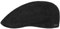 Stetson Madison Leder Flatcap Herren - Ledercap im Vintage-Stil - Schirmmütze mit Innenfutter aus Baumwolle - Mütze Sommer/Winter - Schiebermütze schwarz L (58-59 cm)