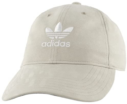 adidas Originals Damen Relaxed Plus Adjustable Strapback Cap, Clear Brown Suede/White, One Size