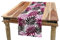 ABAKUHAUS Exotisch Tischläufer, Tropischer üppiger Wald, Esszimmer Küche Rechteckiger Dekorativer Tischläufer, 40 x 300 cm, Siegel Braun Baby Pink Magenta