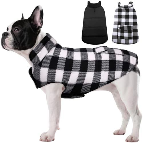 ASENKU Hundemantel Winter XS – Wasserdicht & Fleece für kleine Hunde | Warm gefüttert, Tasche, Klettverschluss. Hundejacke Ideal für Chihuahua, Zwergpudel, Yorkshire Terrier, Pomeranian, Malteser