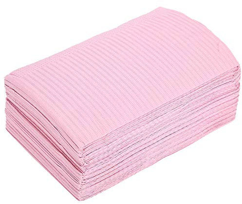 Dioche Nail Art Table Mat, 125pcs Disposable, Paper, Pink, Rectangular, 46*32cm, for Home, Office, Nail Salon, Beauty Salon