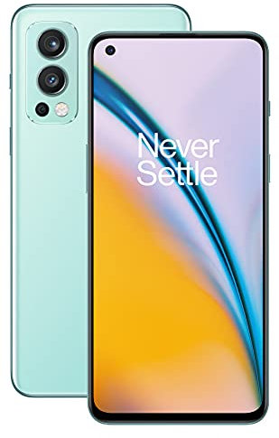 OnePlus Nord 2 5G (UK) - Smartphone da 8 GB di RAM, 128 GB, senza SIM, con tripla fotocamera e carica Warp da 65 W, colore: blu foschia