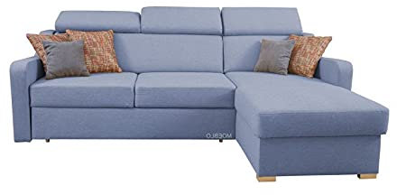 mb-moebel Kleines Ecksofa Eckcouch mit Bettkästen mit Schlaffunktion Couch Wohnlandschaft L-Form Polsterecke Penny (Violett, Rechts)