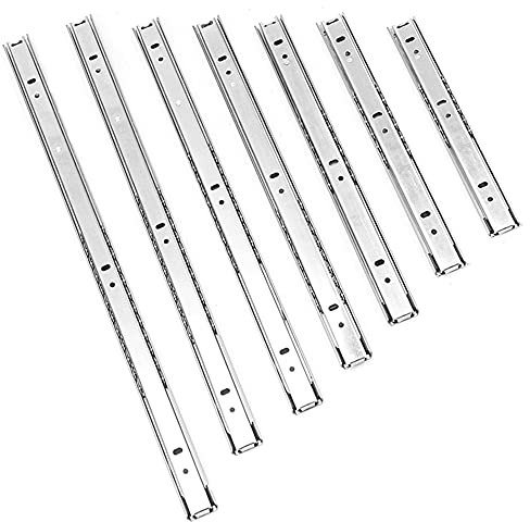 Schubladenschienen, Metall, Kugellager, für Schubladen, Möbel, Dokumente, Schubladen, Holz, 35,6 cm, 1 Paar