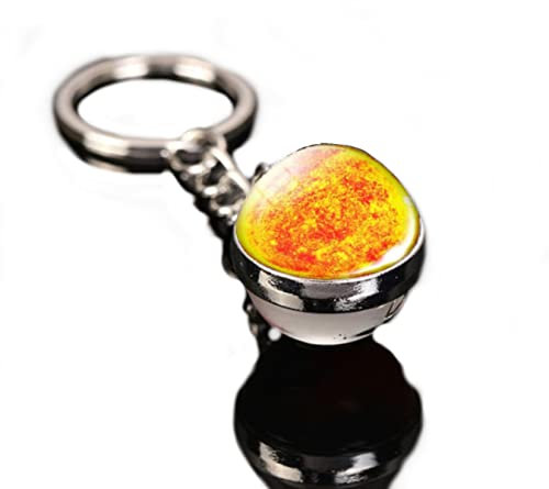 Familienkalender Sonne Schlüsselanhänger Moon im runden Glas 2cm Metall Glück | Geschenk | Nacht | Damen | Glücksbringer | Himmel | Stern | Planet | Sun rund