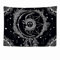 Ulticool - Wandteppich Dekoration Wohnung - Sonne Mond Mandala Schwarz Weiß Tarot - 200 x 150 cm groß - Wandtuch Wandbehänge - Accessoires für Schlafzimmer Wohnzimmer Kinderzimmer